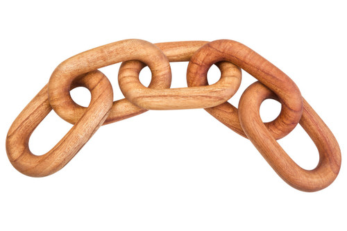 Cato Brown Wood 5 Link Table Decor Chain